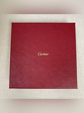 Cartier Red Gift Jewelry Storage Box with Black Interior